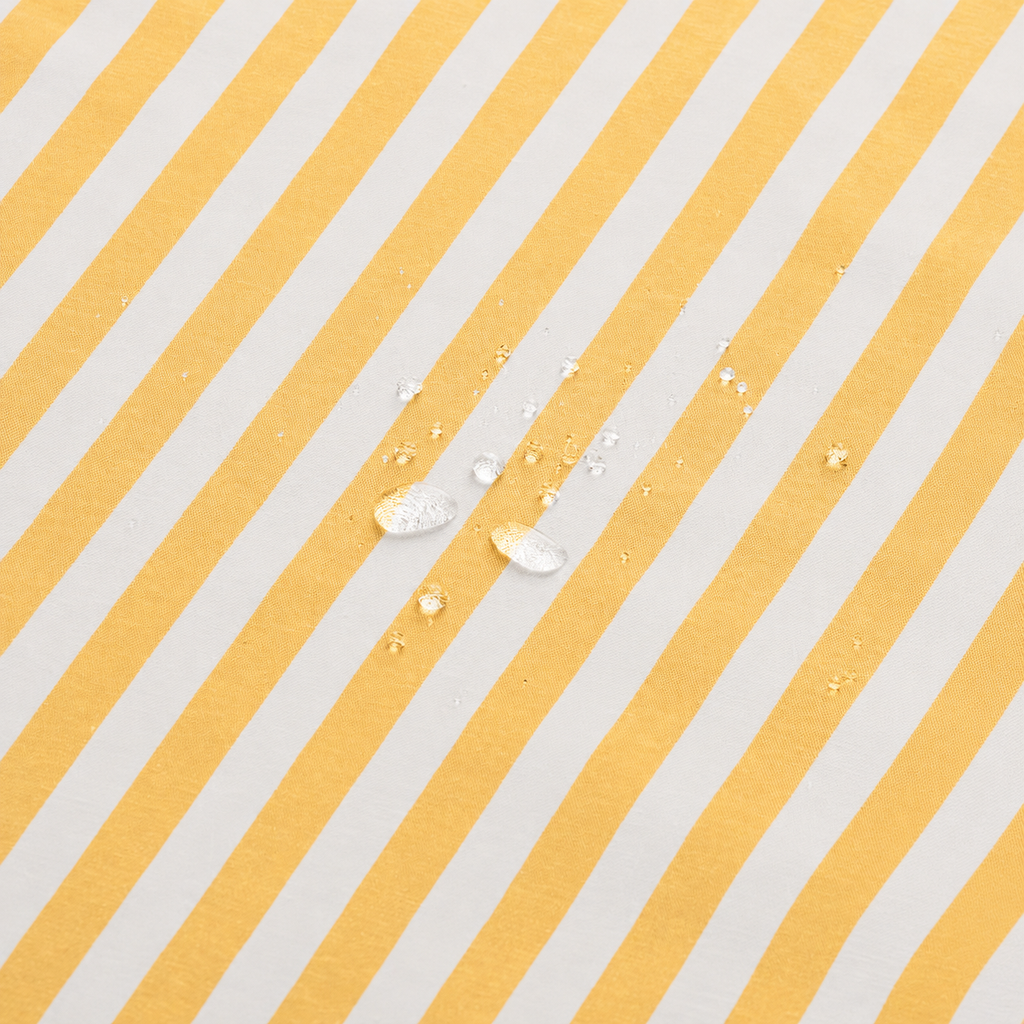 Nappe à rayure jaune et blanche