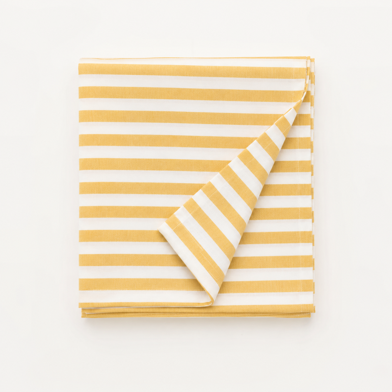 Nappe à rayure jaune et blanche