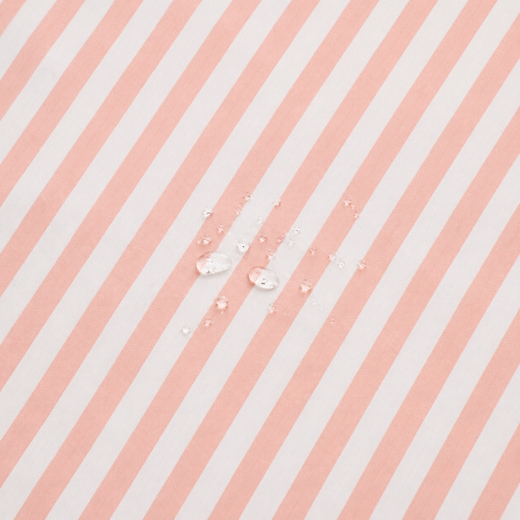 Nappe à Rayures Pêche et Blanche