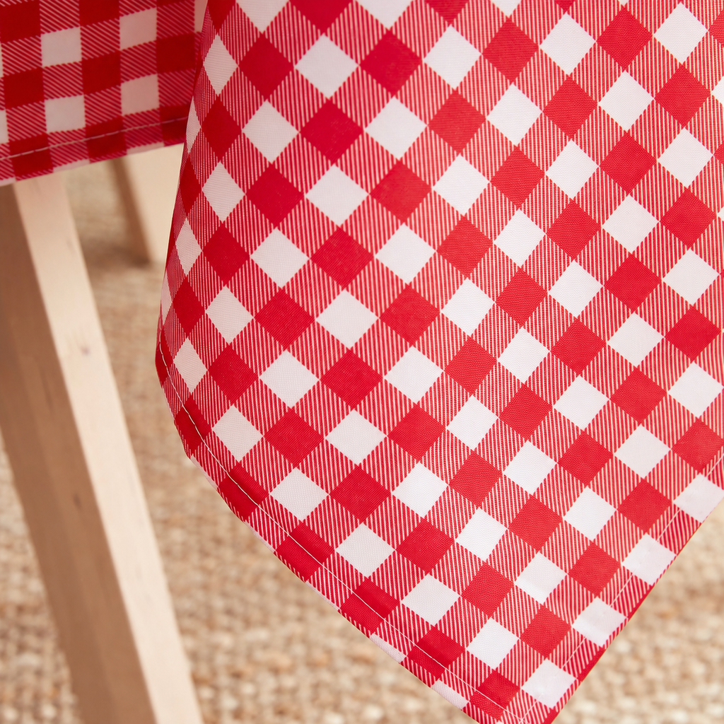Nappe vichy rouge et blanc à carreaux