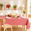 Nappe vichy rouge et blanc à carreaux