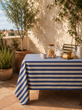 Nappe à Rayures Bleues et Blanches
